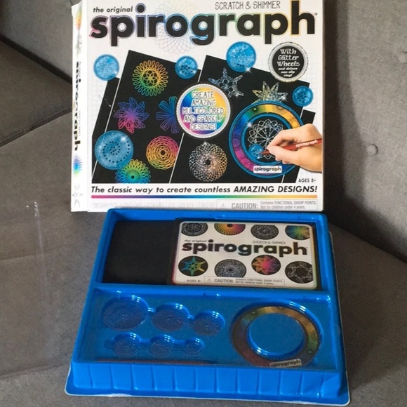 The original Spirograph game scratch & shimmer create amazing art - Picture 8 of 9